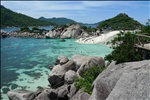 Nangyuan, Koh Tao, three islands connected by a thin strip of beach